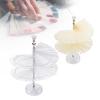 120 Sticks Nail Art Color Chart Display Stand, Spiral False Nails Display Shelf Practice Tools Removable Portable Fan Shaped Sample Shelf (Transparent Color) view 3
