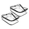 ABOOFAN 2Pcs Large Clear Toiletry Bag Portable PVC Makeup Organizer with Handle for Travel Lightweight Storage Pouch for and Outdoor Use view 1
