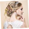 Beatifufu 4-Piece Flower Pearl Hair Side Combs Set Decorative U-Shaped Bridal Hairpins Rhinestones Wedding Hair Accessories for Women view 4