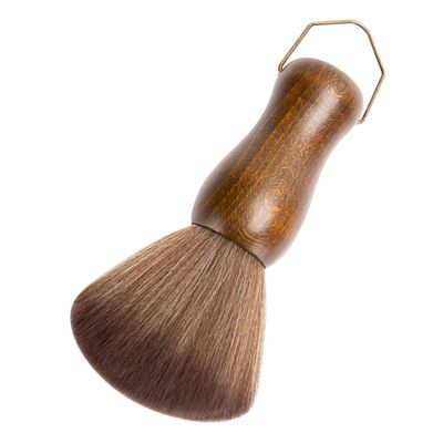 CTIRCHIU Neck Duster Brush for Hair Removal Soft Fiber Cleaning Brush with Hook for Barbers and Salons Efficient Hair Sweep Tool Comfortable Handle for Shaving and Hairdressing