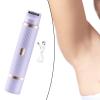 KiBcsLic Lady Facial Hair Remover Double Heads Practical Compact Lightweight Electric Bikini Trimmer for Shower Bathroom, Violet view 3