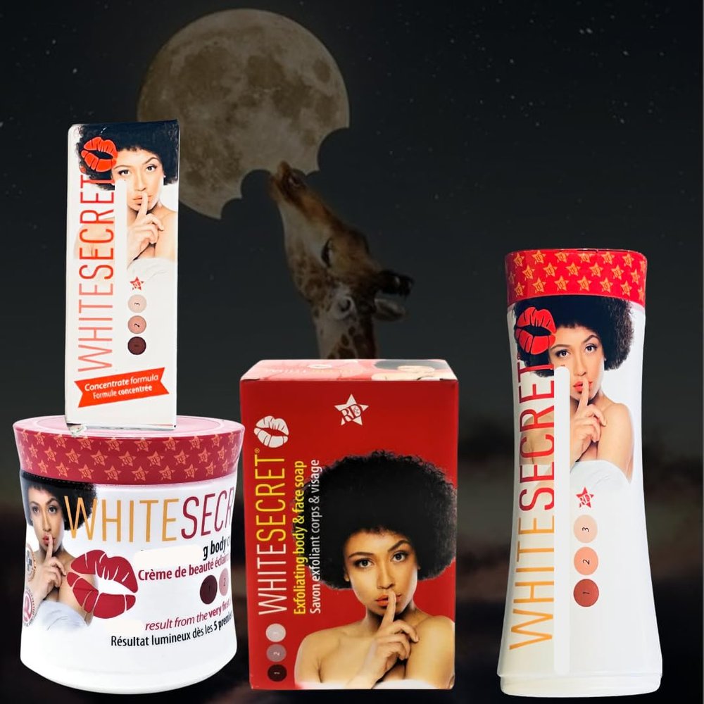 NinthAvenue Basics x WHITE SECRET Skincare Set for Smooth Radiant Skin Face Cream, Serum & Cleansing Soap Fades Dark Spots, Moisturizes, Evens Tone, and Improves Texture