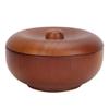 WiseZythum Wooden Shaving Brush Bowl Professional Barber Tool for Organizing Shaving Accessories, Durable Rubber Wood Construction, Easy to Clean and Carry view 1