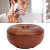 WiseZythum Wooden Shaving Brush Bowl Professional Barber Tool for Organizing Shaving Accessories, Durable Rubber Wood Construction, Easy to Clean and Carry view 4