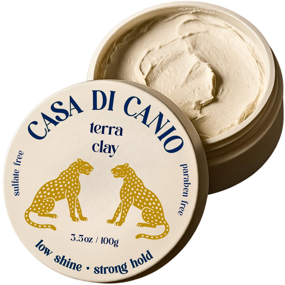 Unscented Hair Clay Pomade, Matte Finish, Medium Hold, Water Based, 3.5 oz