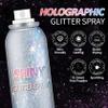 AOAZXBB Body Glitter Spray Holographic Shimmer Glitter Spray for Hair Body Clothes, Long Lasting Shiny for Music Festival Party Rave Accessories-150 ml, Rainbow Sliver view 2