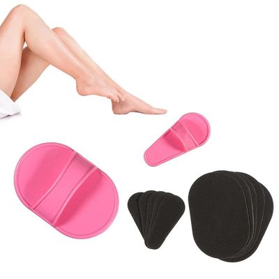 100pcs Exfoliation Fine Sandpaper with 2 Sizes Facial Hair Remover Pads, 2 Sizes for Leg, Bikini, Facial, Armpit Hair Remover, Manual Hair Removal and Exfoliation Replaceable Fine Sandpaper
