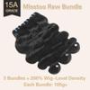 Misstoo 15A Cambodian Body Wave Bundles, 3 Bundles 10 10 10 Inch, Ultra Thin Double Drawn Sew In Weft, Unprocessed Raw Virgin Real Human Hair Extensions, Cuticle Aligned, Triple Lifespan, Reusable view 2