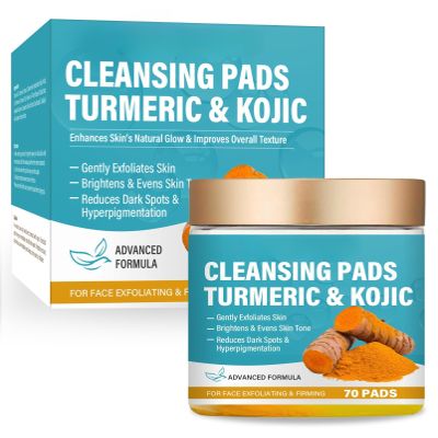 70 PCS Tranexamc Kojic Acid Cleansing Pads, Kojic Acid and Tranexamc Cleansing Pads, Balances Skin Oil and Moisture & Soothes Skin Discomfort
