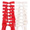 WORTL Red Hair Bows Clips Coquette Ribbon Bowknot with Long Tail Princess Hair Bows French Barrettes Hair Accessories for Women Girls 16PCS (Red, Cream) view 1