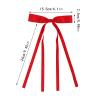 WORTL Red Hair Bows Clips Coquette Ribbon Bowknot with Long Tail Princess Hair Bows French Barrettes Hair Accessories for Women Girls 16PCS (Red, Cream) view 2