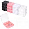 24pcs Press On Nails Packaging Boxes with Double Sided Adhesive Nails Tape Acrylic Press On Nailes Storage Box in 4 Colors Artificial Nail Display Box for Presses on Nail Business Nailes Art Nai view 1