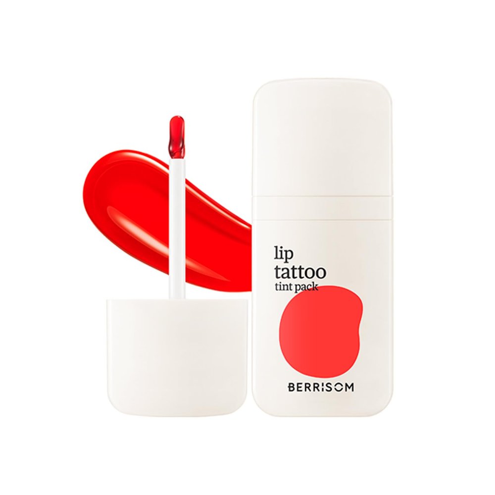 Berrisom Lip Tattoo Tint Pack 6g  Waterproof PeelOff Lip Stain, SmudgeResistant & LongLasting Color, Hydrating LowIrritation Formula, 5 Colors (Scarlet Red)