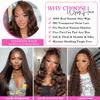 Chocolate Brown Lace Front Wig 26 Inch Body Wave Lace Front Wigs Human Hair Pre Plucked for Women 13x4 Brown Glueless Human Hair Wig view 4