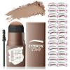 Eyebrow Stamp Stencil Kit - Eye Brow Stencil Kit for Beginners, Brow Stencil and Stamp Kit Long-lasting, Smudge-Proof & Waterproof, 24 Reusable Eyebrow Shapes Stencils for Perfect Brow (Light Brown) view 1