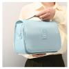 ANISKEAAR Waterproof Hanging Toiletry Bag for Travel | Cosmetic Organizer with Hook | Portable Makeup Bag for Women and Men (Light Blue) view 1