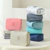ANISKEAAR Waterproof Hanging Toiletry Bag for Travel | Cosmetic Organizer with Hook | Portable Makeup Bag for Women and Men (Light Blue) view 2