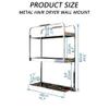 3-Tier Wall-Mounted Hair Dryer Holder, Metal Hair Tool nizer Rack for Salon & Barber Shops, Space-Saving Storage Solution (Black) view 2