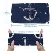 JAVENPROEQT Navy Blue Anchor Wide Headbands for Women, Yoga Workout Head Bands Wide Elastic Hair Bands for Washing Face Makeup view 3