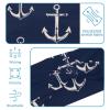 JAVENPROEQT Navy Blue Anchor Wide Headbands for Women, Yoga Workout Head Bands Wide Elastic Hair Bands for Washing Face Makeup view 4