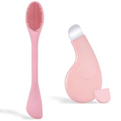 2 Pack Blackhead Remover Tool Set, 2 in 1 Face Pore Scrubber for Nose Blackhead Remover- Gental Mask Applicator for Men Women Deep Cleansing