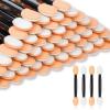 1000 Pcs Eyeshadow Applicators Disposable Eye Makeup Brushes Eyeshadow Double Sided Sponge Brushes for Women Lady Girls (2.56 Inch, Black, Nude, White) view 1
