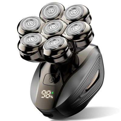 Head Shavers for Bald Men: Upgraded Detachable Head Shaver - IPX7 Waterproof Wet or Dry Electric Razor for Men - 7D LED Display Rechargeable Shaving Grooming Kit with Type-C Charge