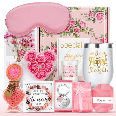Birthday Gifts for Women, Relaxing Spa Gift Basket for Her, Self Care Gifts Set , Christmas Mother's Day Thank You Gift for Women, Mom, Best Friend, Girlfriends, Wife, Sister and Coworkers