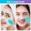 6Pcs Silicone Face Brush Set,1Pcs Silicone Face Applicator Brush,5Pcs Exfoliating Lip Brush,Blackhead Face Exfoliator Skin Care Tool for Women Men view 3