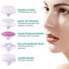 LLiuvcc 5-in-1 Facial Cleansing Brush Facial Scrub, Portable Men's and Women's Facial Brush, Exfoliating, Massaging, and Deep Cleansing(White) view 2