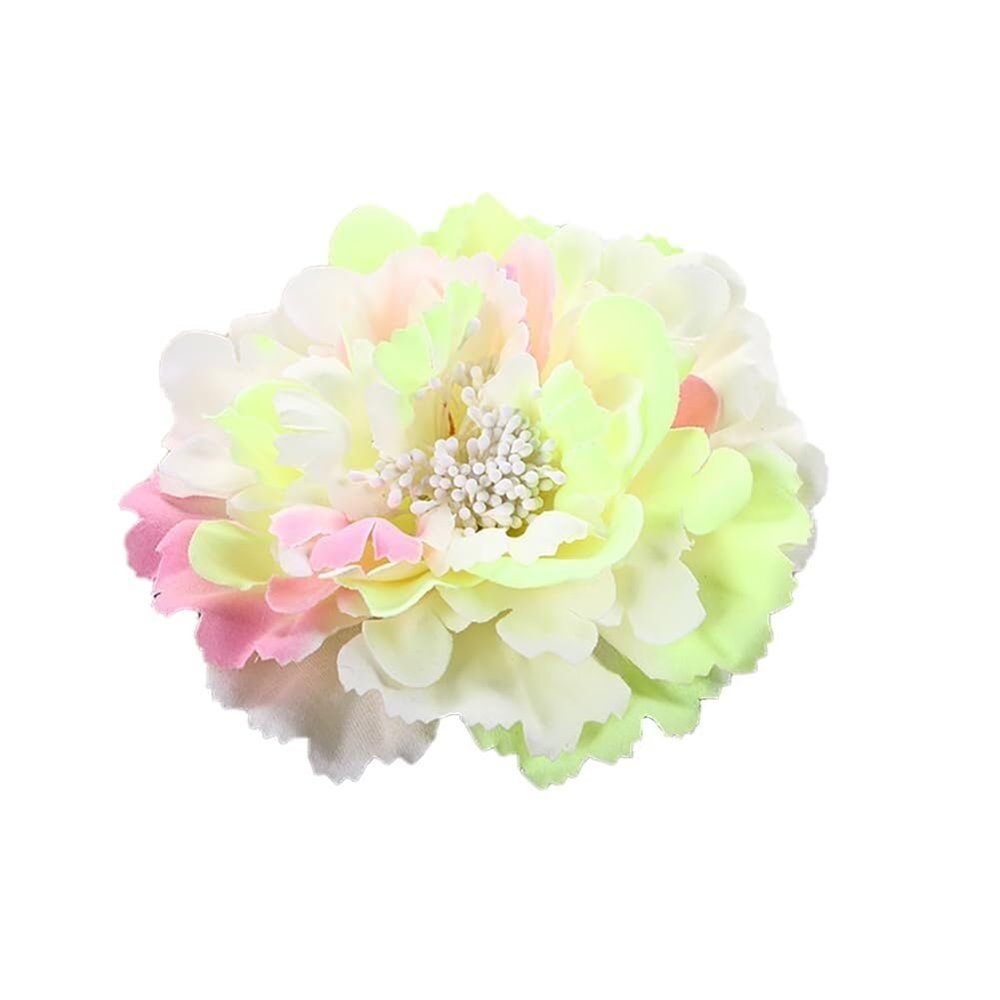 6 Pcs Peony Flower Hair Clips, 4.3 Inch Large Bohemia Peony Flowers Hairpin, Blue Peonies Floral Hair Pins Flower Brooch Hair Accessories for Women(Pink White Green)