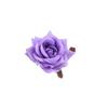 8 Pcs Rose Hair Clip Flower Hairpin, 2.6 Inch Artificial Flower Clips Floral Brooches Pink Rose Hair Accessories for Women Ladies Bridesmaid Vacation Beach,(Purple) view 1
