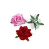 8 Pcs Rose Hair Clip Flower Hairpin, 2.6 Inch Artificial Flower Clips Floral Brooches Pink Rose Hair Accessories for Women Ladies Bridesmaid Vacation Beach,(Purple) view 3