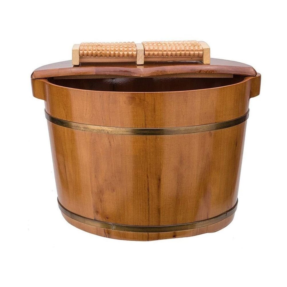 WXLYJXUE Foot Bath Foot Tub Wooden Barrel Foot Spa Foot Tub for Soaking Wood Foot Bath Bucket for Pedicure Foot Soak Basin