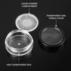 15pcs 10ml/0.34oz Plastic Empty Travel Small Loose Powder Compact Refillable Loose Powder Containers Reusable No Leak Compact with Rotatable Sifter and Black Screw Lid view 3