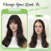 Human Hair Toppers for Women with Thinning Hair Toppers for Women Real Human HairPieces with Bangs Handmade Breathable 3 * 4.5 Swiss Base HairPieces 10Inch (Medium Auburn Brown) view 2