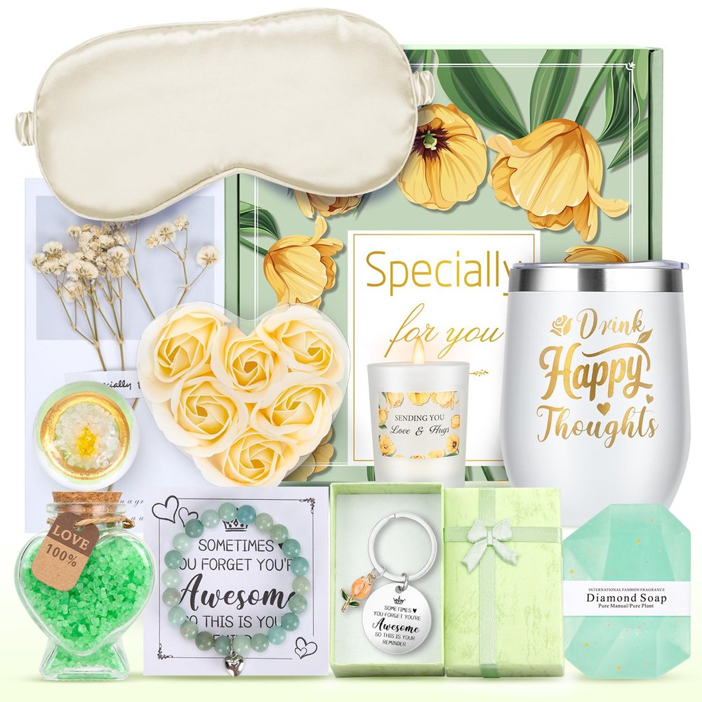 Birthday Gifts for Women, Get Well Gifts Basket for Women, Self Care Gifts Relaxing Spa Gift Set for Her, Christmas Mothers Day Gifts for Mom, Best Friend, Girlfriends, Wife, Sister and Coworkers
