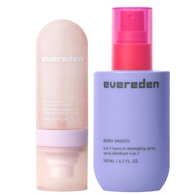Evereden Multi-Vitamin Hydrating Face Mist & Kids Detangler Spray: Nourishing Preppy Skincare Face Spray & 4-in-1 Leave-In Hair Detangler - Tackle Tough Knots & Moisturize Gentle Facial Skin - 6 & Up