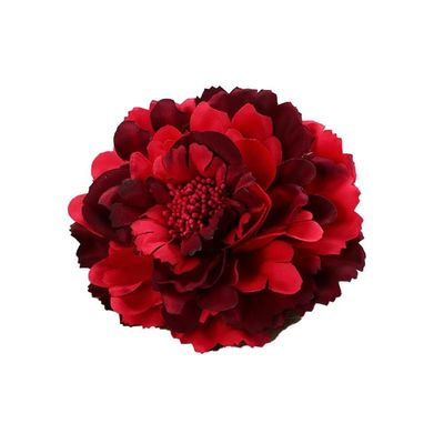 8Pcs 4.3 Inch Flower Hair Clips for Women, Blue Large Peony Hair Clip Bohemian Peonies Hairpin Floral Brooch for Party Wedding Decor(Burgundy)