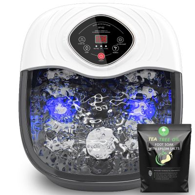 closewave Foot Spa Bath Massager with Heat, UV & Ozone Bubbles,Shiatsu Rollers Epsom Salt Temperature Control, Relieves Stress and Feet Pain - Home Pedicure Soaking Tub Gift for Women/Men, Mom/Dad