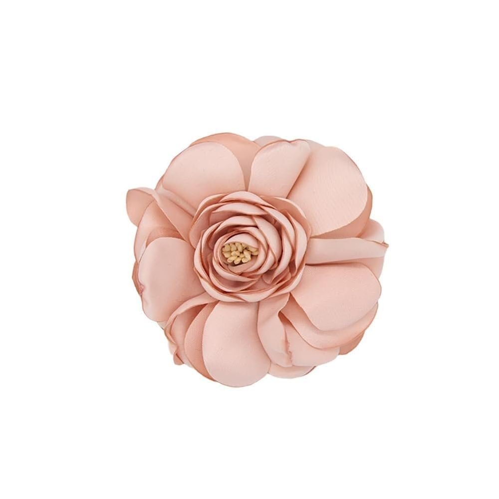 Burgundy Rose Hair Clips for Women, 4Pcs 3.5 Inch Roses Flower Hairclip Bohemian Flower Brooch Hair Accessories for Beach Bridal Wedding(Apricot)