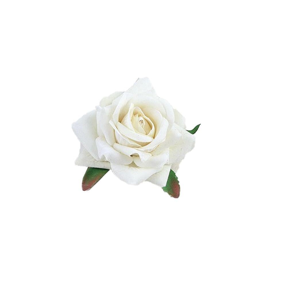 8 Pcs Rose Hair Clip Flower Hairpin, 2.6 Inch Artificial Flower Clips Floral Brooches Pink Rose Hair Accessories for Women Ladies Bridesmaid Vacation Beach,(Beige)