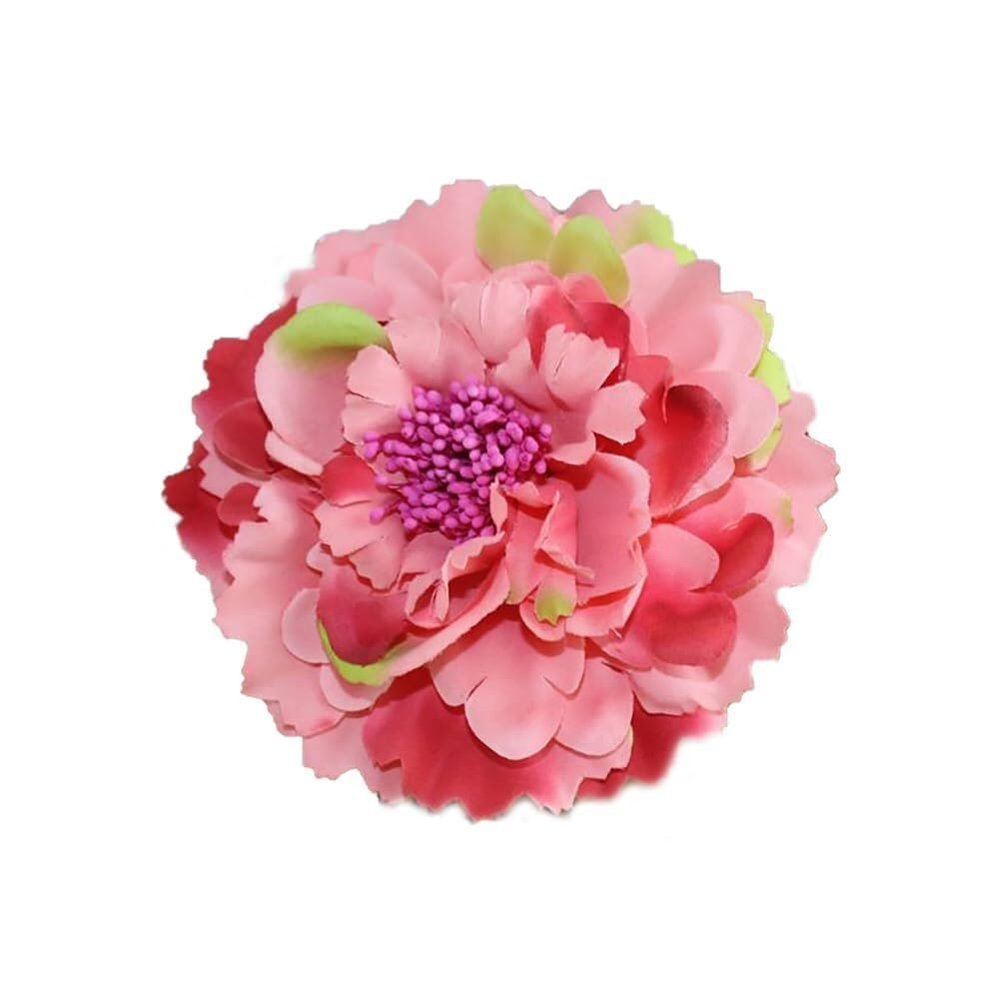 6 Pcs Peony Flower Hair Clips, 4.3 Inch Large Bohemia Peony Flowers Hairpin, Blue Peonies Floral Hair Pins Flower Brooch Hair Accessories for Women(Peach)
