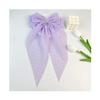 2Pcs Chiffon Oversized Giant Hair Bows Coquette Hair Clip Bow with Long Tail Headdress Hair Accessories for Women Girls(Purple) view 1
