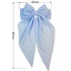 2Pcs Chiffon Oversized Giant Hair Bows Coquette Hair Clip Bow with Long Tail Headdress Hair Accessories for Women Girls(Purple) view 2