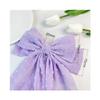 2Pcs Chiffon Oversized Giant Hair Bows Coquette Hair Clip Bow with Long Tail Headdress Hair Accessories for Women Girls(Purple) view 3