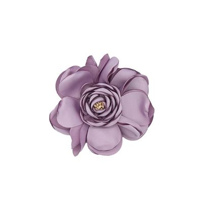 Burgundy Rose Hair Clips for Women, 4Pcs 3.5 Inch Roses Flower Hairclip Bohemian Flower Brooch Hair Accessories for Beach Bridal Wedding(Violet)
