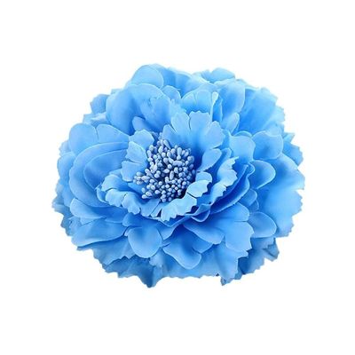 8Pcs 4.3 Inch Flower Hair Clips for Women, Blue Large Peony Hair Clip Bohemian Peonies Hairpin Floral Brooch for Party Wedding Decor(Blue)