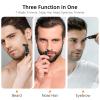 RUIM 3-in-1 Men's Body Groomer - Waterproof Electric Shaver for Groin, Chest, Back & Body Hair, with Nose & Eyebrow Trimmer Attachments for Painless Wet/Dry Use view 4