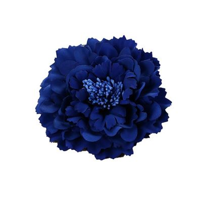 6 Pcs Peony Flower Hair Clips, 4.3 Inch Large Bohemia Peony Flowers Hairpin, Blue Peonies Floral Hair Pins Flower Brooch Hair Accessories for Women(Royal Blue)